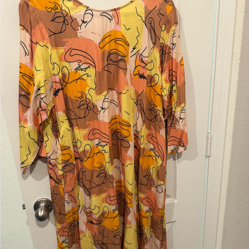 Sassy Jones Multicolor Abstract Dress